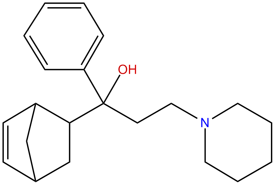 Image of .alpha.-bicyclo[2.2.1]hept-5-en-2-yl-.alpha.-phenyl-1-piperidinepropanol