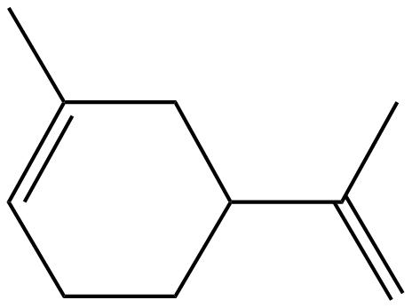 Image of 1-methyl-5-(1-methylethenyl)cyclohexene