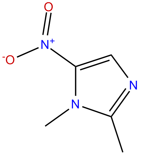 Image of 1,2-dimethyl-5-nitroimidazole