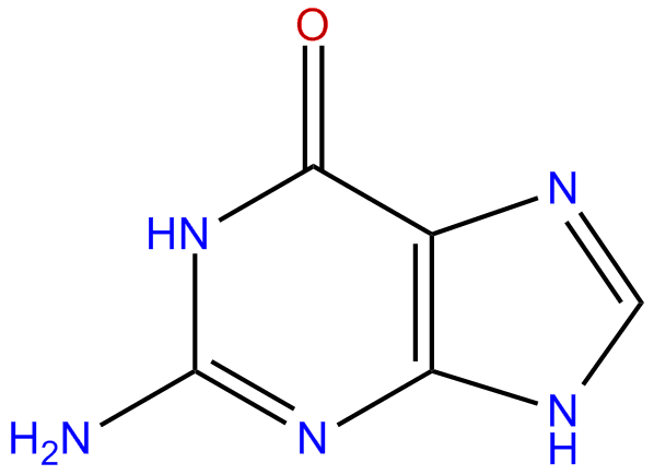 Image of 2-amino-1,7-dihydro-6H-purin-6-one