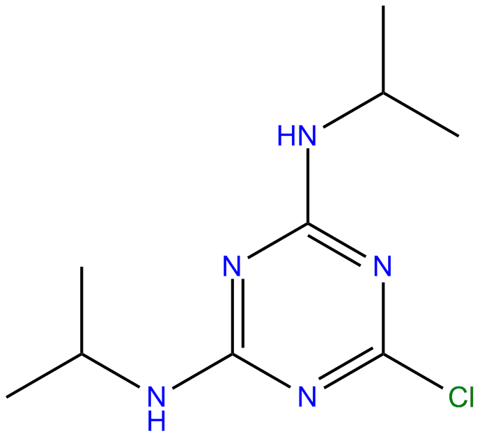 Image of 2-chloro-4,6-bis(isopropylamino)-1,3,5-triazine