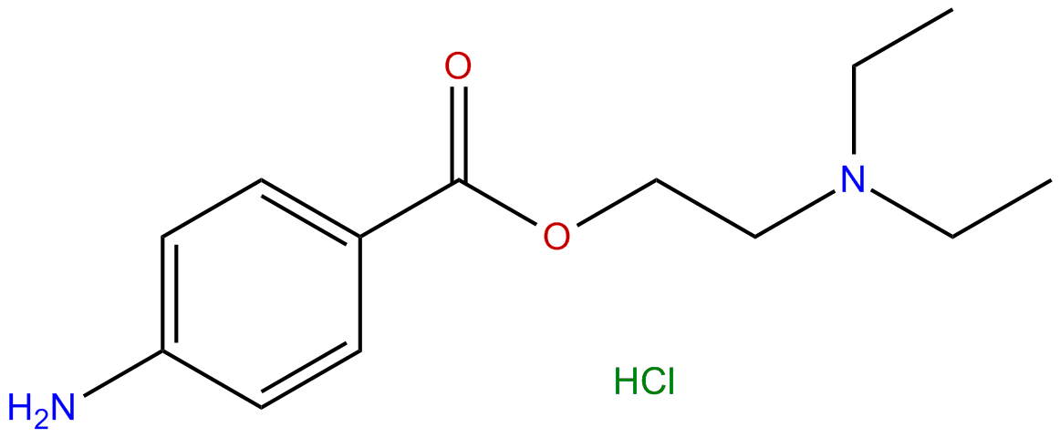 Image of 2-diethylaminoethyl p-aminobenzoate hydrochloride