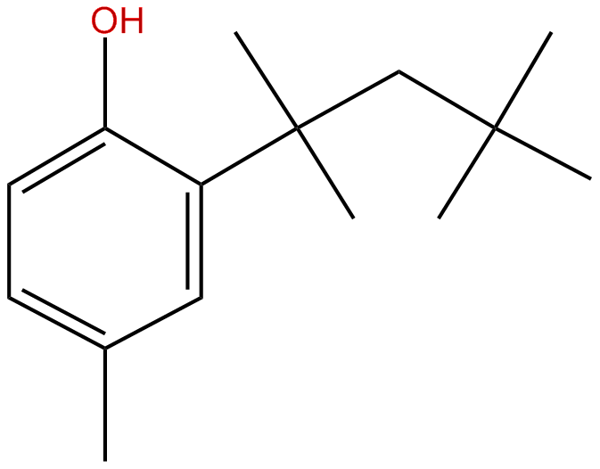 Image of 2-(1,1,3,3-tetramethylbutyl)-4-methylphenol
