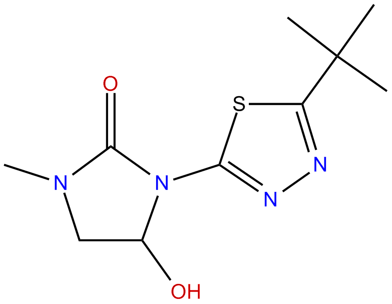 Image of 3-[5-(1,1-dimethylethyl)-1,3,4-thiadiazol-2-yl]-4-hydroxy-1-methyl-2-imidazolidinone
