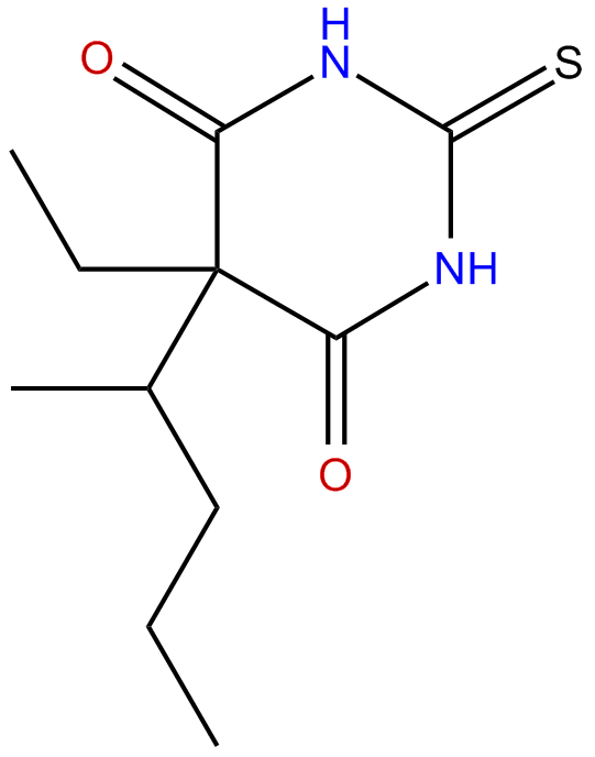Image of 5-ethyl-5-(1-methylbutyl)-2-thiobarbituric acid