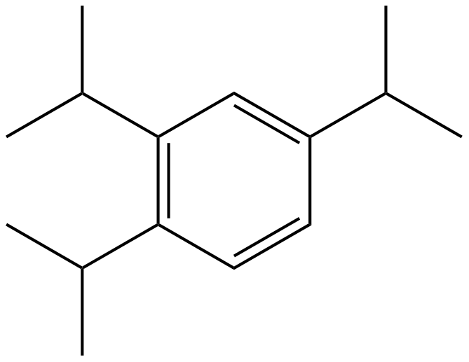 Image of benzene, 1,2,4-tris(1-methylethyl)-