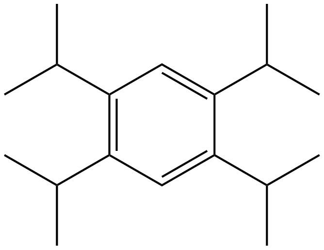 Image of benzene, 1,2,4,5-tetrakis(1-methylethyl)-