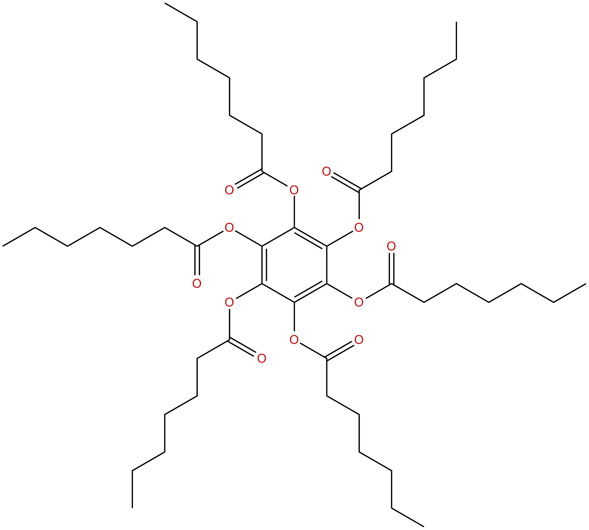 Image of benzene hexaheptanoate
