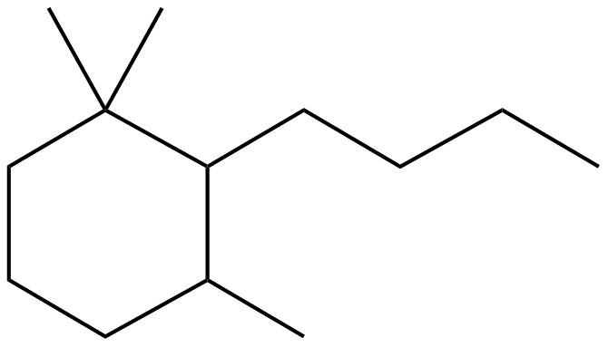 Image of cyclohexane, 2-butyl-1,1,3-trimethyl-