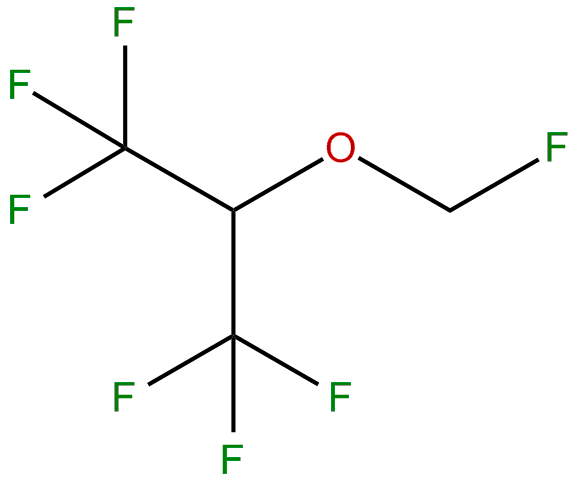 Image of fluoromethyl 2,2,2-trifluoro-1-(trifluoromethyl)ethyl ether