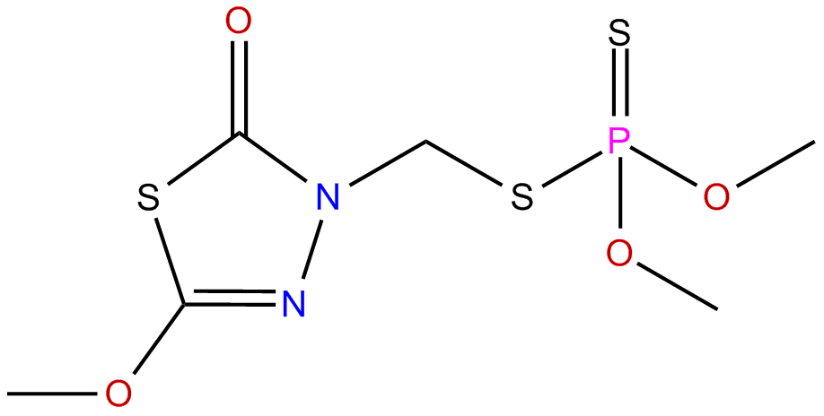 Image of O,O-dimethyl S-[(5-methoxy-2-oxo-1,3,4-thiadiazol-3(2H)-yl)methyl]phosphorodithioate