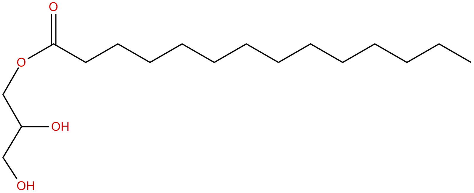 Image of tetradecanoic acid, 2,3-dihydroxypropyl ester