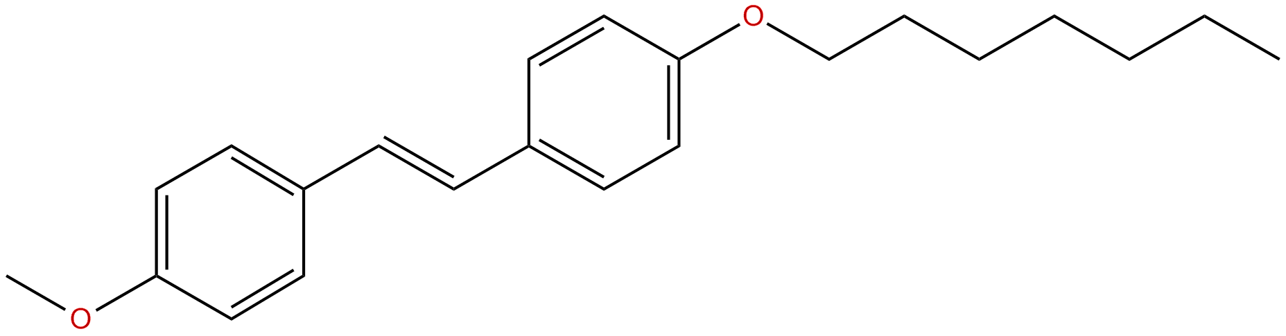 Image of trans-1-(4-methoxyphenyl)-2-(4-heptoxyphenyl)ethene