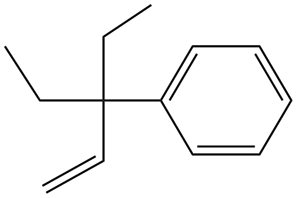 Image of (1,1-diethyl-2-propenyl)benzene