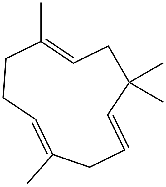 Image of (E,E,E)-2,6,6,9-tetramethyl-1,4,8-cycloundecatriene
