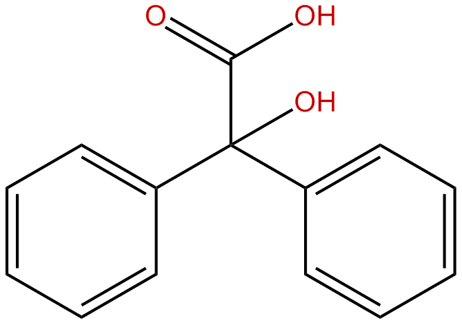 Image of .alpha.-hydroxy-.alpha.,.alpha.-diphenylethanoic acid