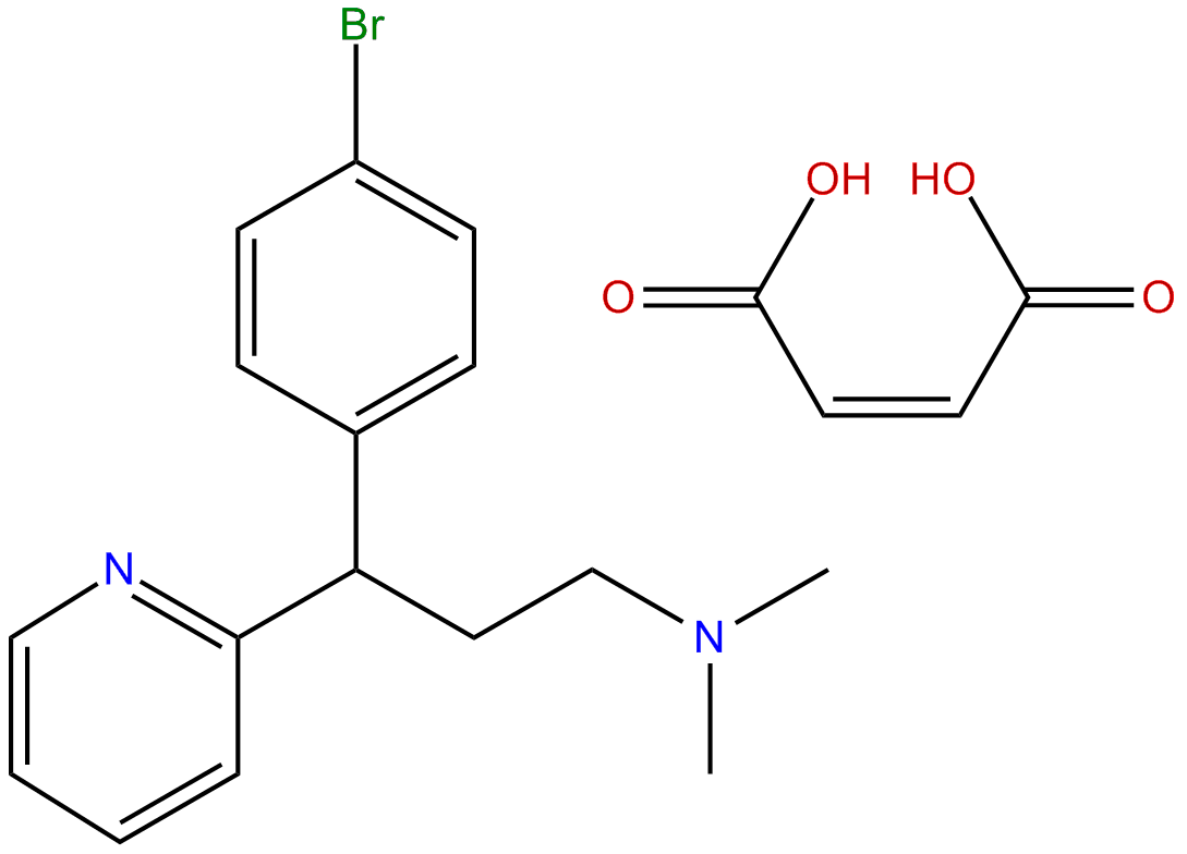 Image of .gamma.-(4-bromophenyl)-N,N-dimethyl-2-pyridinepropanamine maleate