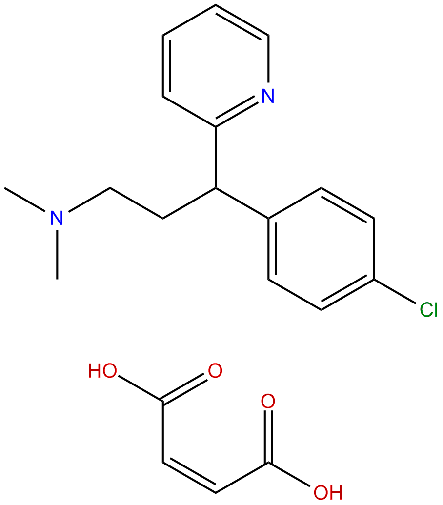 Image of .gamma.-(4-chlorophenyl)-N,N-dimethyl-2-pyridinepropanamine maleate