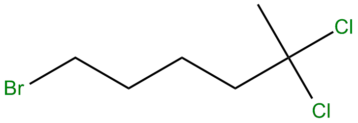 Image of 1-bromo-5,5-dichlorohexane