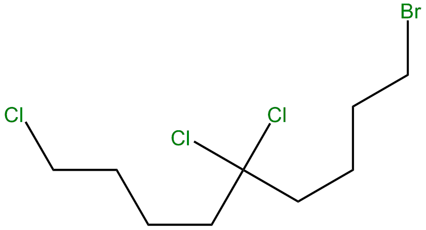 Image of 1-bromo-5,5,9-trichlorononane