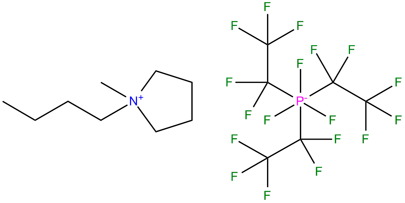 Image of 1-butyl-1-methylpyrrolidinium tris(pentafluoroethyl)trifluorophosphate