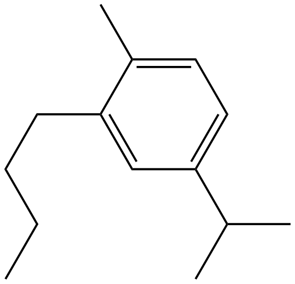 Image of 1-butyl-2-methyl-5-(1-methylethyl)benzene