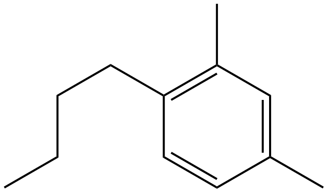 Image of 1-butyl-2,4-dimethylbenzene