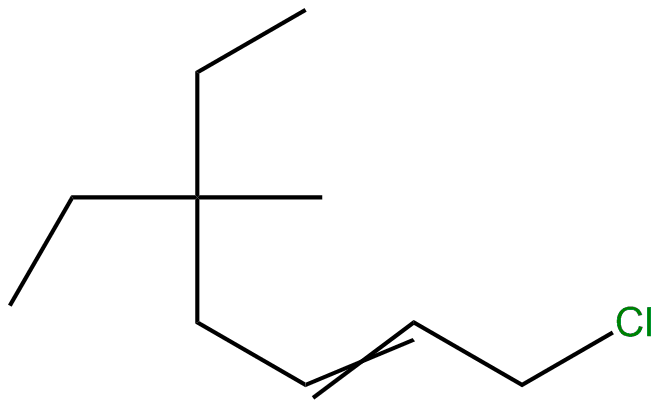 Image of 1-chloro-5-ethyl-5-methyl-2-heptene