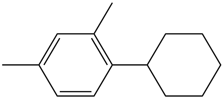 Image of 1-cyclohexyl-2,4-dimethylbenzene