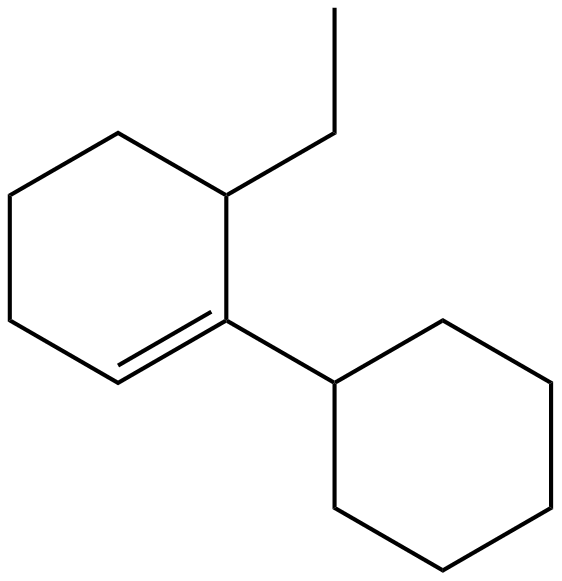 Image of 1-cyclohexyl-6-ethyl-1-cyclohexene