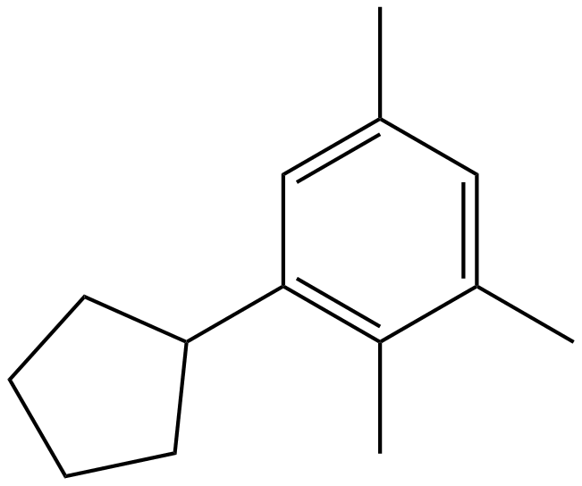 Image of 1-cyclopentyl-2,3,5-trimethylbenzene