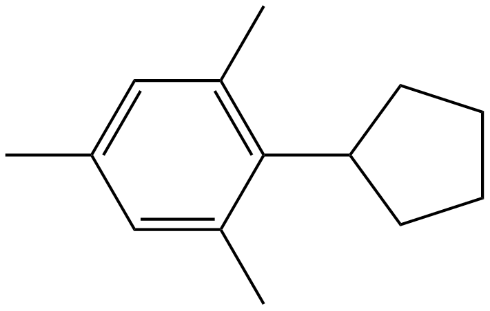 Image of 1-cyclopentyl-2,4,6-trimethylbenzene