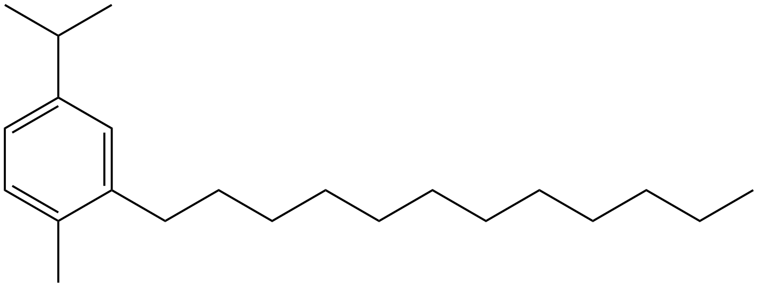 Image of 1-dodecyl-2-methyl-5-(1-methylethyl)benzene