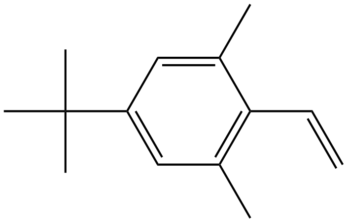 Image of 1-ethenyl-2,6-dimethyl-4-(1,1-dimethylethyl)benzene