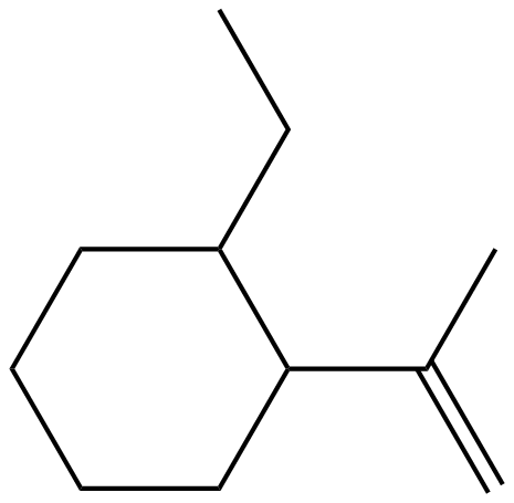 Image of 1-ethyl-2-(1-methylethenyl)cyclohexane