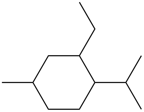 Image of 1-ethyl-2-(1-methylethyl)-5-methylcyclohexane