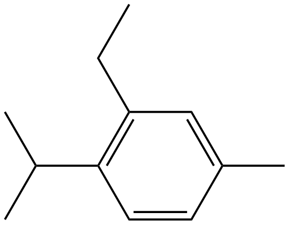 Image of 1-ethyl-2-(1-methylethyl)5-methylbenzene