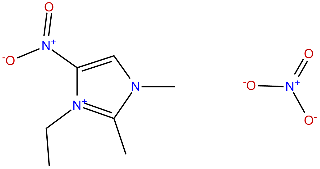 Image of 1-ethyl-2,3-dimethyl-5-nitroimidazolium nitrate