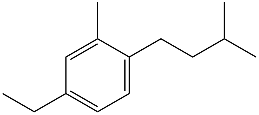 Image of 1-ethyl-3-methyl-4-(3-methylbutyl)benzene