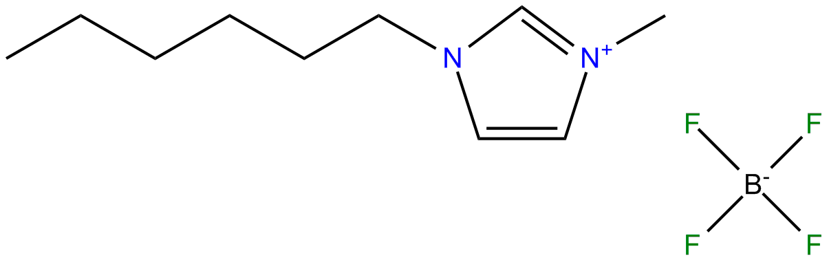 Image of 1-hexyl-3-methylimidazolium tetrafluoroborate