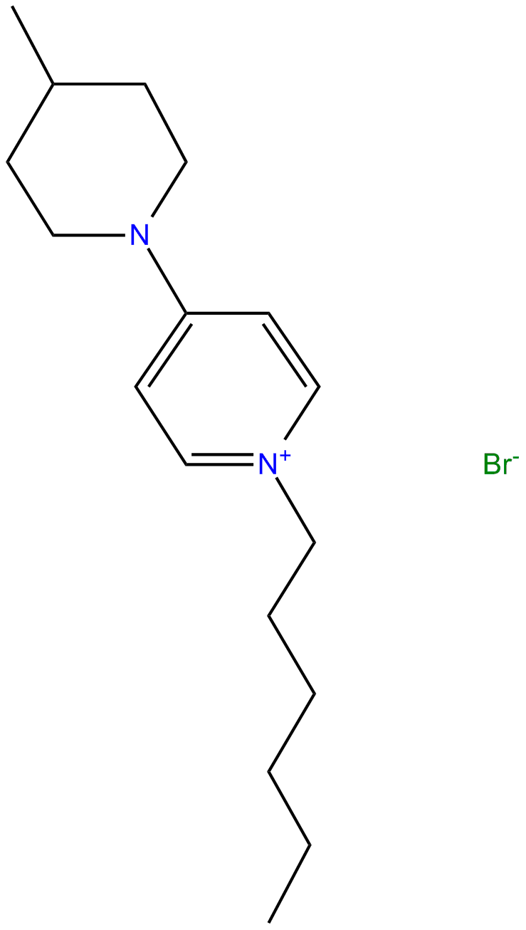 Image of 1-hexyl-4-(4-methyl-1-piperidinyl)pyridinium bromide