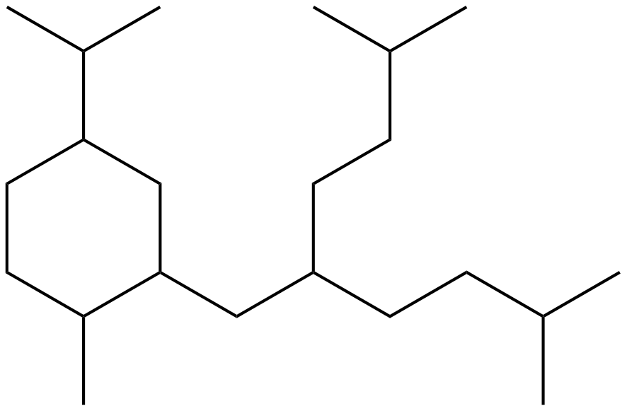 Image of 1-isopropyl-3-[5-methyl-2-(3-methylbutyl)hexyl]-4-methylcyclohexane