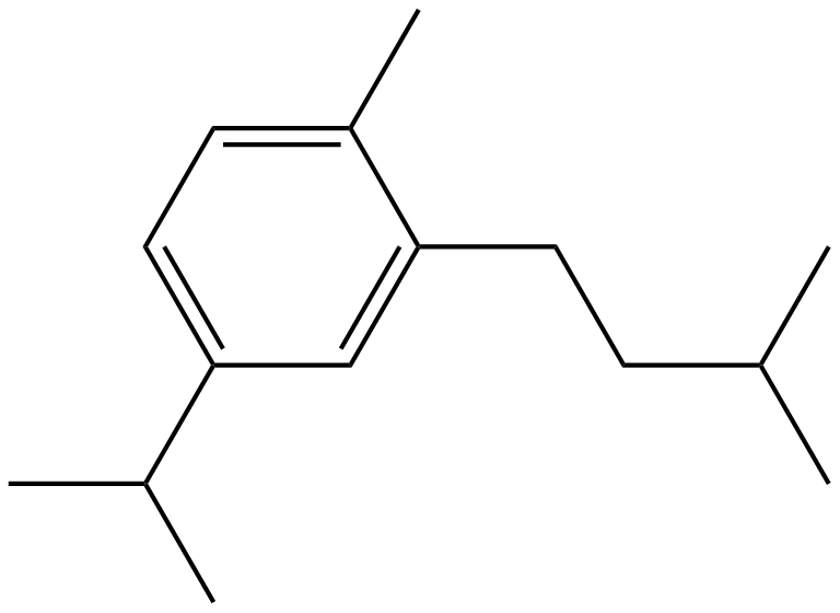 Image of 1-methyl-2-(3-methylbutyl)-4-(1-methylethyl)benzene