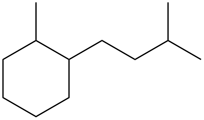 Image of 1-methyl-2-(3-methylbutyl)cyclohexane