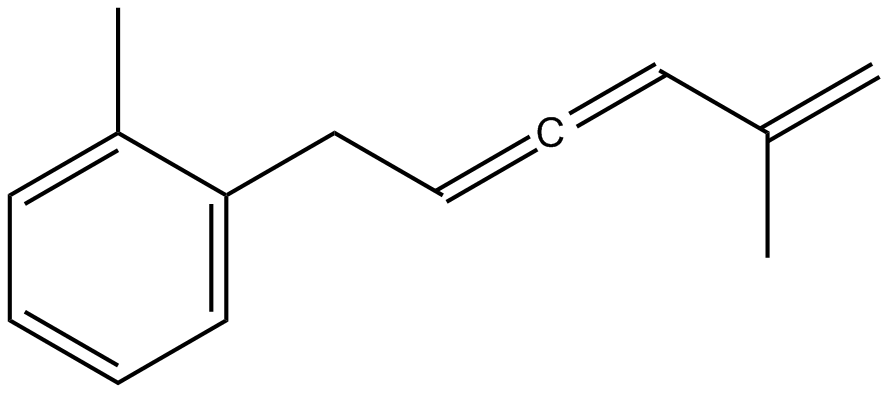 Image of 1-methyl-2-(5-methyl-2,3,5-hexatrienyl)benzene