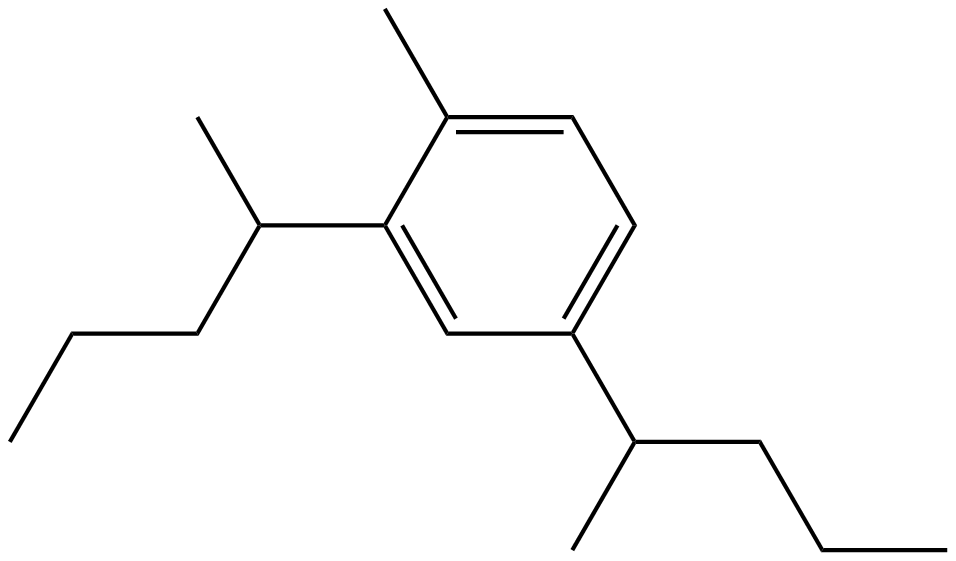 Image of 1-methyl-2,4-bis(1-methylbutyl)benzene