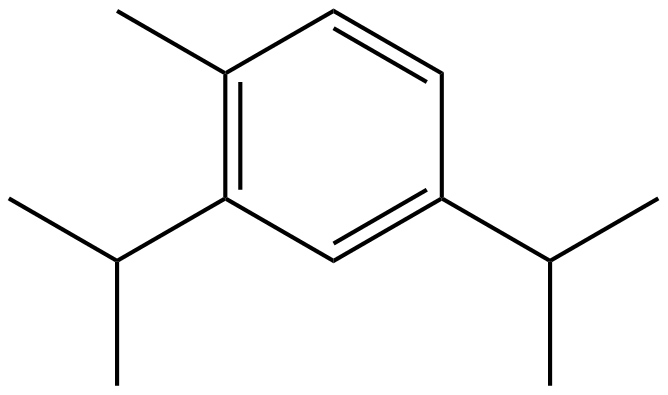 Image of 1-methyl-2,4-bis(1-methylethyl)benzene