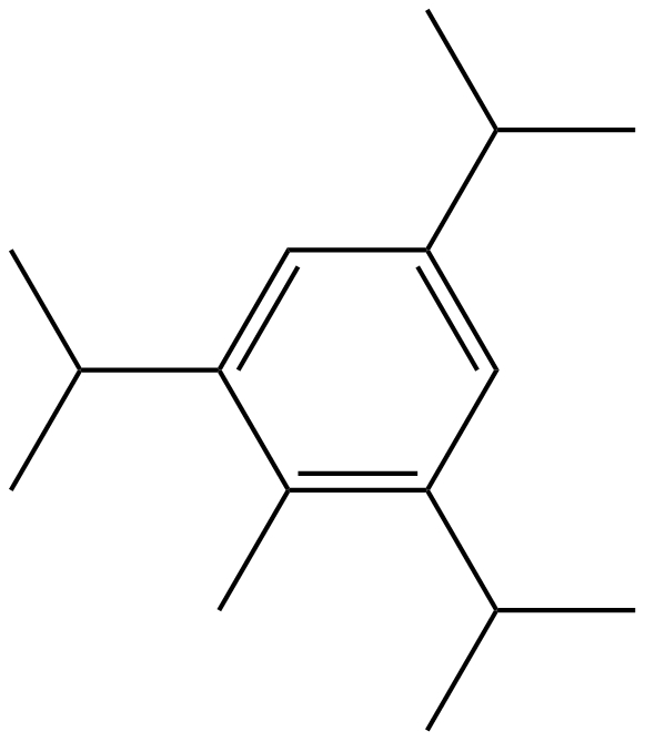 Image of 1-methyl-2,4,6-tris(1-methylethyl)benzene