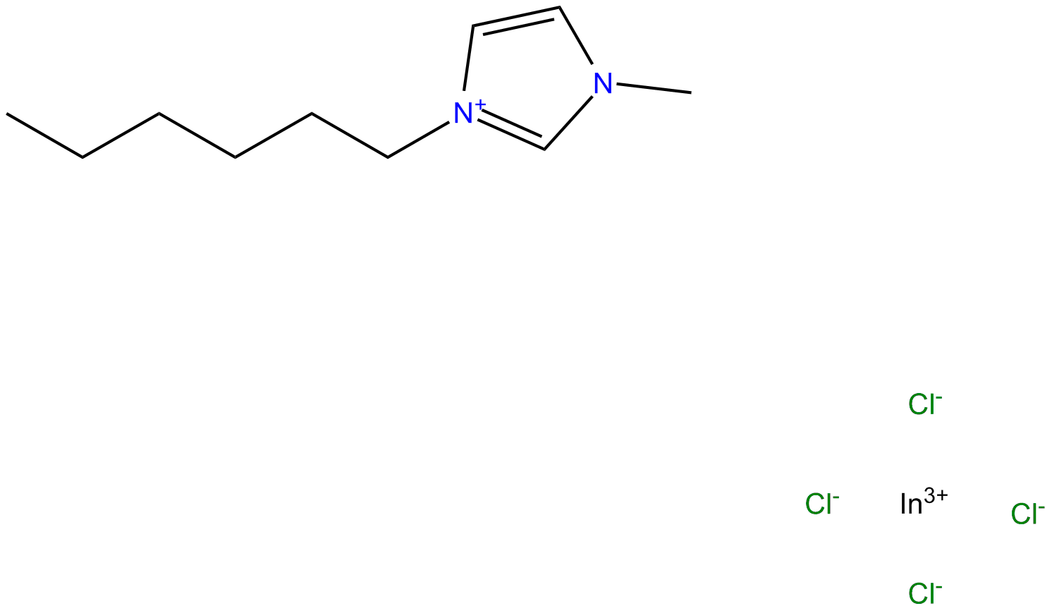 Image of 1-methyl-3-hexylimidazolium chloroindium