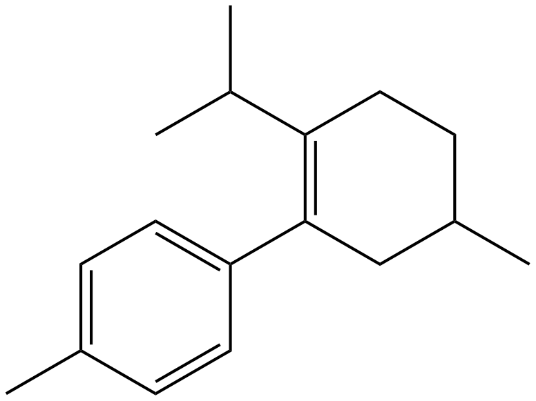 Image of 1-methyl-3-(4-methylphenyl)-4-(1-methylethyl)-3-cyclohexene